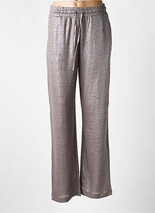 Pantalon droit taille élastique argent NOTSHY femme