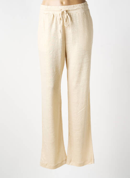 Pantalon droit taille élastique or NOTSHY femme