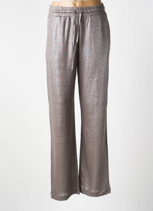 Pantalon droit taille élastique argent NOTSHY femme