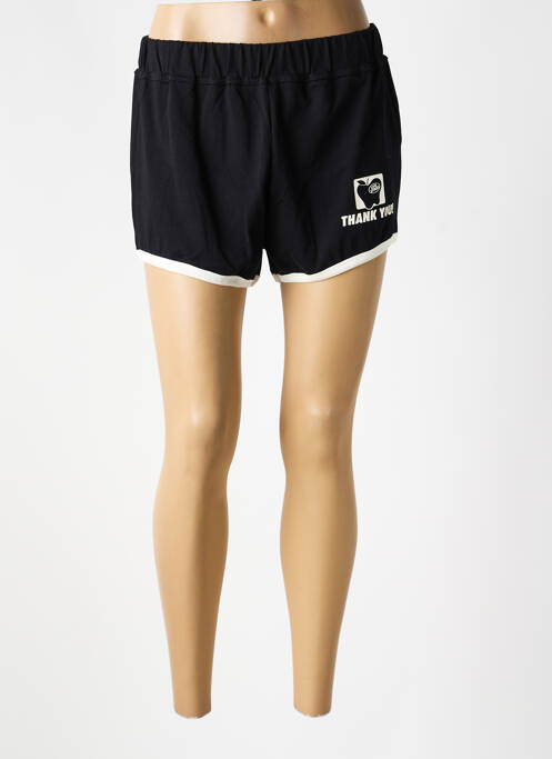 Short coupe droite noir LOVE STORIES femme