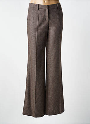 Pantalon flare taille normale taille normale marron DMN femme