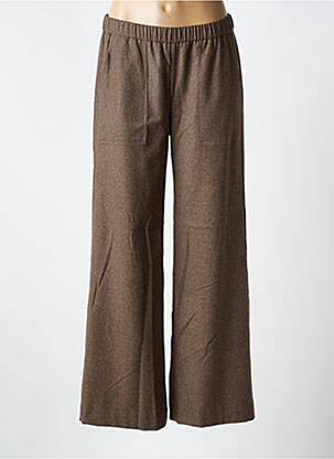 Pantalon droit stretch taille normale marron DIEGA femme