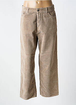 Pantalon droit fermeture zippée sous rabat boutonné taille normale gris HAIKURE femme