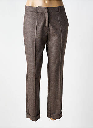Pantalon chino taille normale taille normale marron DMN femme