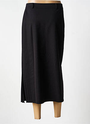 Jupe mi-longue fermeture zip latéral noir HANA SAN femme