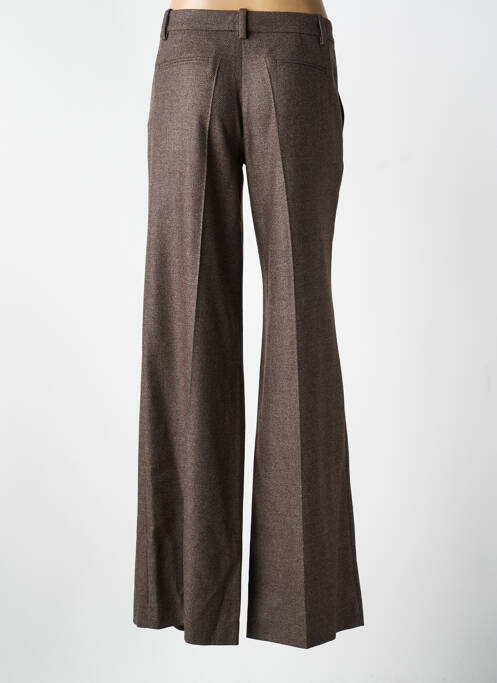 Pantalon flare taille normale taille normale marron DMN femme