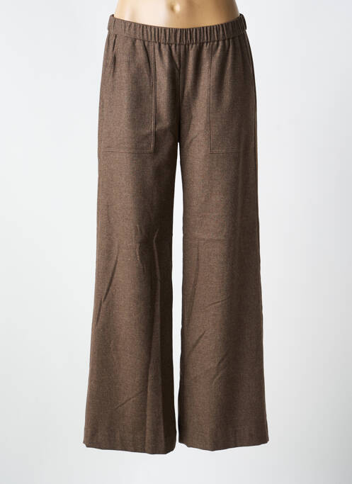 Pantalon droit stretch taille normale marron DIEGA femme