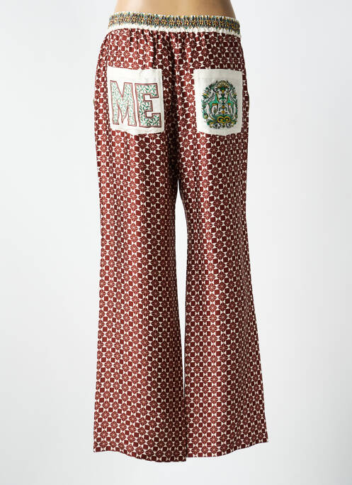 Pantalon droit taille élastique taille normale vert ME369 femme
