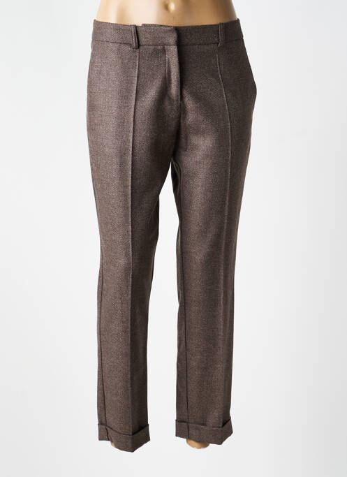 Pantalon chino taille normale taille normale marron DMN femme
