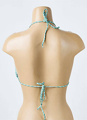 Haut de maillot de bain fermeture liens à nouer haut triangles vert SEASS femme