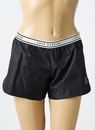 Short coupe droite noir LOVE STORIES femme