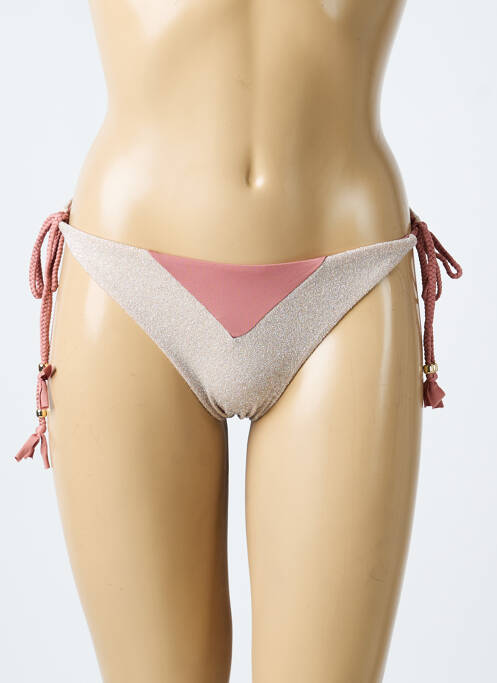 Bas de maillot de bain fermeture liens à nouer bikini rose SEASS femme