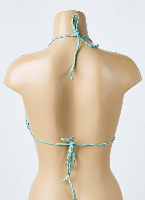 Haut de maillot de bain fermeture liens à nouer haut triangles vert SEASS femme