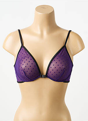 Soutien-gorge broderie haut soutien-gorge emboitant violet LA NOUVELLE femme