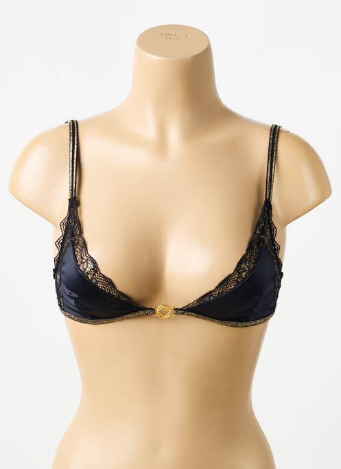 Soutien-gorge sans armature haut triangles noir LA NOUVELLE femme