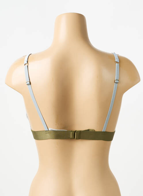 Soutien-gorge sans armature haut triangles vert LOVE STORIES femme