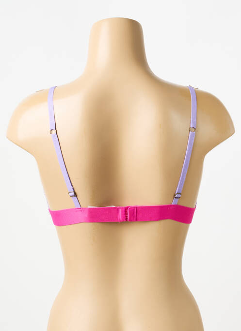 Soutien-gorge sans armature haut triangles rose LOVE STORIES femme