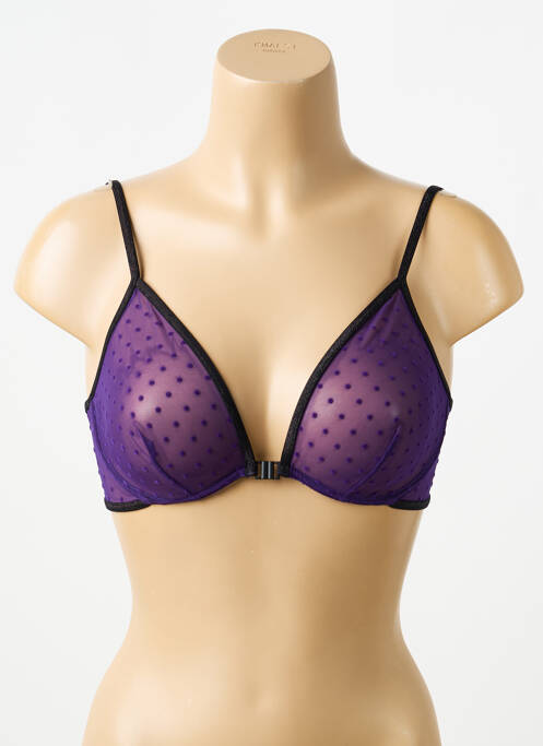 Soutien-gorge broderie haut soutien-gorge emboitant violet LA NOUVELLE femme
