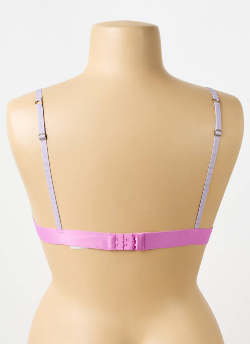 Soutien-gorge sans armature haut triangles rose LOVE STORIES femme