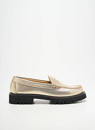 Mocassins tissage satiné talon plat jusqu'à 3cm or SESA FOOTWEAR femme