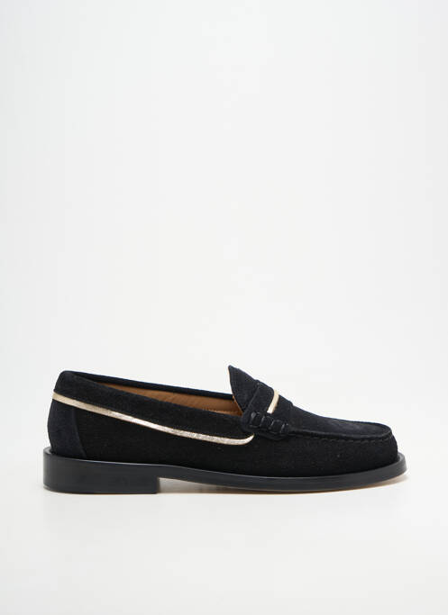Mocassins tissage satiné talon plat jusqu'à 3cm noir SESA FOOTWEAR femme