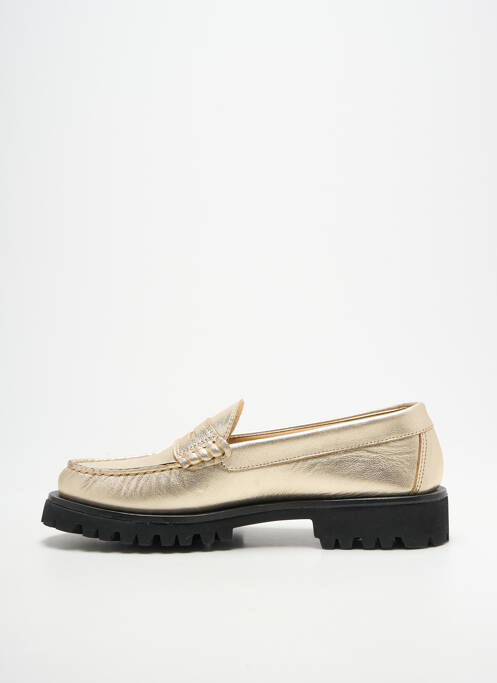 Mocassins tissage satiné talon plat jusqu'à 3cm or SESA FOOTWEAR femme