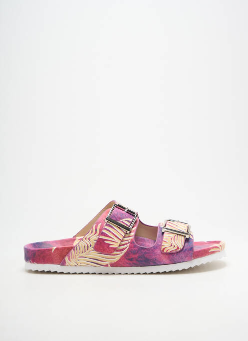 Mules/sabots fermeture boucle(s) talon plat jusqu'à 3cm rose COLORS OF CALIFORNIA femme