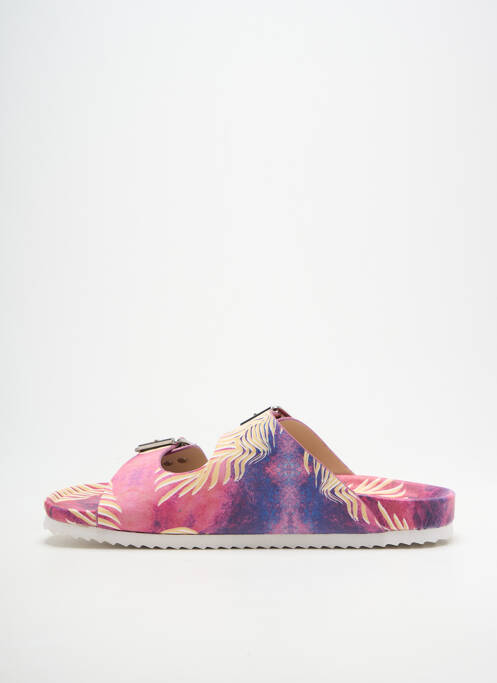 Mules/sabots fermeture boucle(s) talon plat jusqu'à 3cm rose COLORS OF CALIFORNIA femme