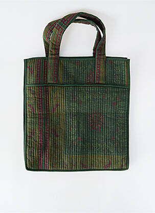 Sac poignée 2 anses de portée forme rectangulaire vert ARIZONA LOVE femme