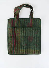 Sac poignée 2 anses de portée forme rectangulaire vert ARIZONA LOVE femme