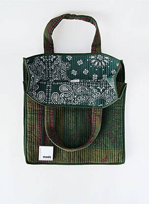 Sac poignée 2 anses de portée forme rectangulaire vert ARIZONA LOVE femme
