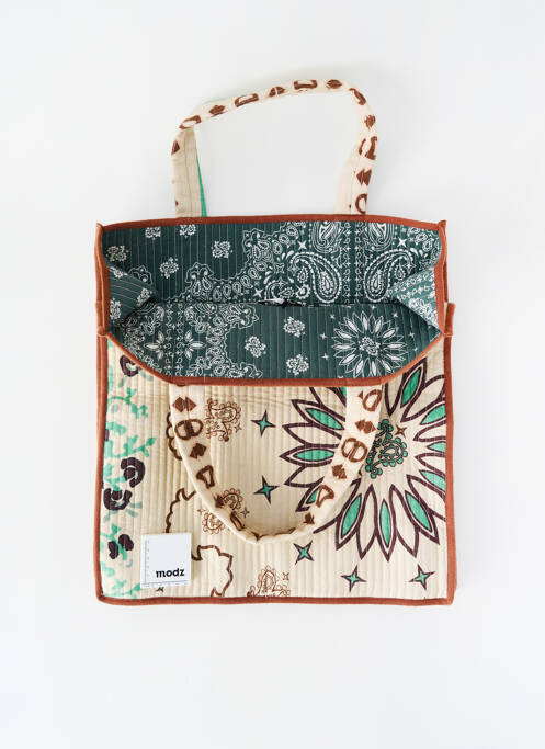 Sac poignée 2 anses de portée forme rectangulaire beige ARIZONA LOVE femme