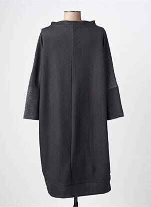 Robe mi-longue manches longues manches longues noir OZAI N KU femme