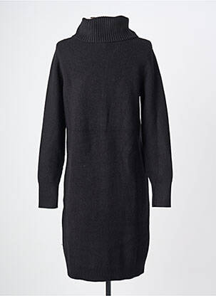 Robe pull resserrée sur le bas manches longues noir K-DESIGN femme