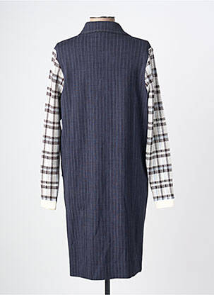 Robe mi-longue manches longues manches longues gris TRICOT CHIC femme