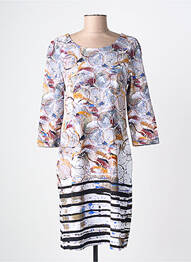 Robe mi-longue manches 3/4 manches 3/4 gris DOLCEZZA femme