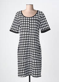 Robe courte manches courtes manches courtes noir DOLCEZZA femme