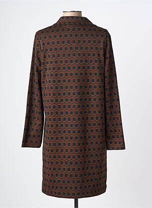 Robe courte manches longues manches longues marron SURKANA femme