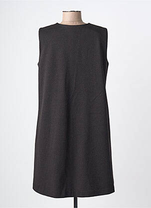 Robe courte sans manche sans manche noir TRICOT CHIC femme