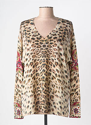 Pull coupe cintrée manches longues beige JEI'S BY LETIZIA DENARO femme
