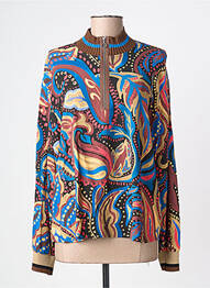 Blouse imprimé fantaisie manches longues marron ALDO MARTIN'S femme