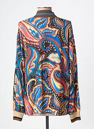 Blouse imprimé fantaisie manches longues marron ALDO MARTIN'S femme