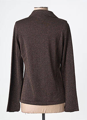Chemisier coupe cintrée manches longues marron SURKANA femme