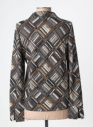 Chemisier coupe cintrée manches longues noir SURKANA femme