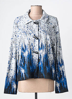 Gilet manches longues stretch bleu DOLCEZZA femme