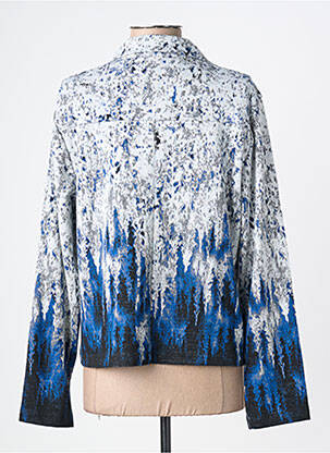 Gilet manches longues stretch bleu DOLCEZZA femme