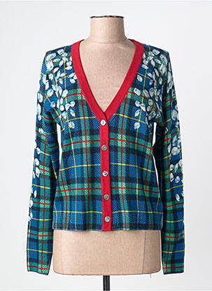 Gilet manches longues resserrée sur le bas bleu JEI'S BY LETIZIA DENARO femme