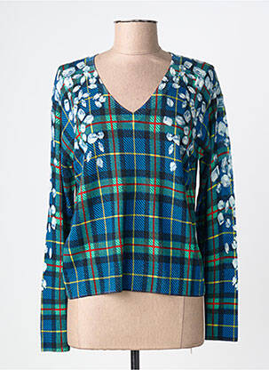 Pull coupe cintrée manches longues bleu JEI'S BY LETIZIA DENARO femme