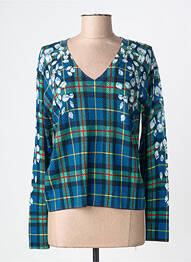 Pull coupe cintrée manches longues bleu JEI'S BY LETIZIA DENARO femme