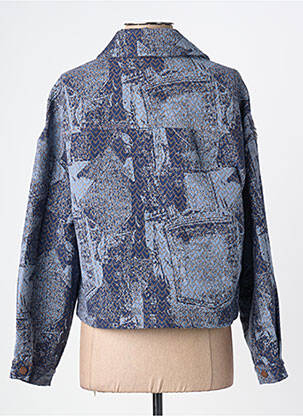 Veste casual coupe droite bleu EVA KAYAN femme